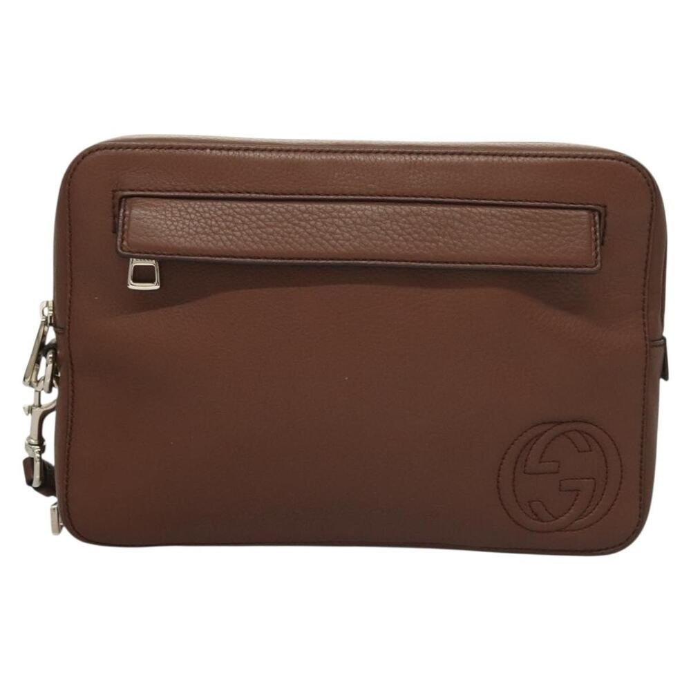 Gucci Leather Dionysus Small Clutch Brown